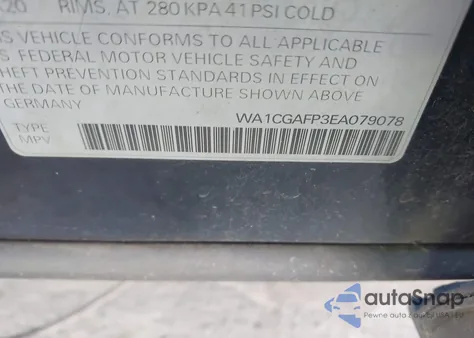 2014 Audi Sq5 3.0T Premium Plus from USA, damaged, VIN WA1CGAFP3EA079078